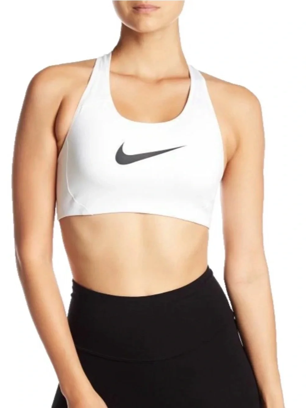 Nike Women’s Large Victory Shape High Support Sports Bra Non Padded White